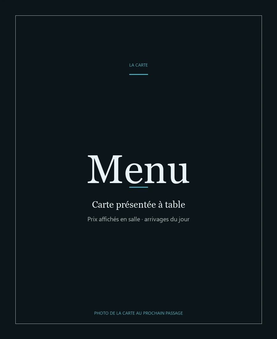 Carte Roulotte Chez Blanc, photo de la carte au prochain passage